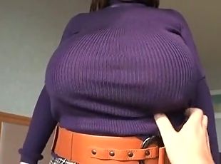 Japanese girl with giant tits