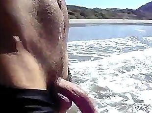 gej, plaża, solo