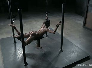 Wild BDSM master Matt Williams tortures skinny ebony slut