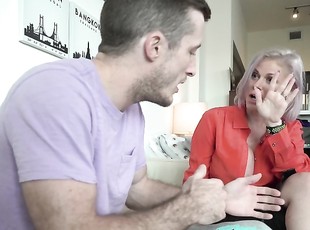 blonde hot busty milf uses stepson for sexual release