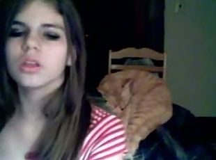 Unknown Cute Webcam Teen Stripping