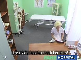 enfermera, traviesa, hospital