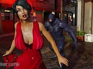 Supervillain Venom monster fucks girls in the streets. Comics 3D He...