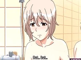 bañando, anime, hentai, madre