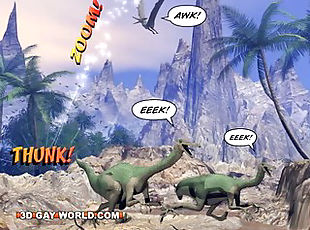 CRETACEOUS COCK 3D Gay Comic Story about Young Scientist Fucked by ...
