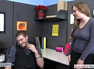 Busty office babe Tiff Bannister fucking