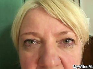 Catching mother-in-law jerking off and banging her