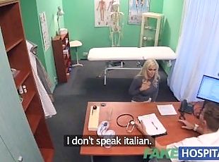 Fake Hospital Hot Italian babe with big tits has intense multiple o...