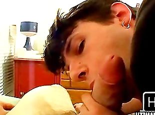 Hot twinks are strying to suck their own cocks
