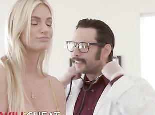She Will Cheat - Busty Blonde Rachael Cavalli Finds The Opportunity To Get On Her Doctor's Huge Cock