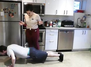 Goddess Allie - Push-up Punishment with Sweaty Ass Sniffing