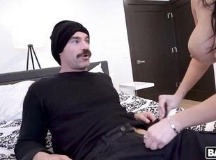 Surprised robber gets a nice solid deepthroat blowjob from naughty ...