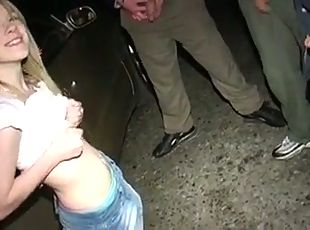 18 year old goes dogging