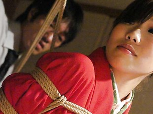 Azusa Uemura got tied up before having a wild threesome