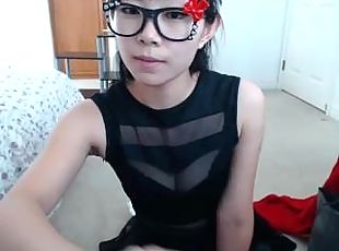 Teen asian523 fingering herself on live webcam