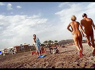 nudisti, pubblici, amatoriali, videocamera, spiaggia, voyeur, spagnole, telecamere-nascoste