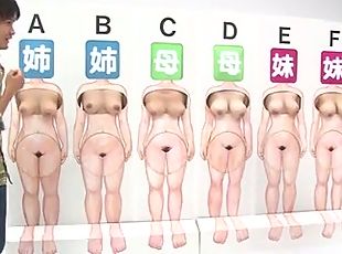 asiático, teta-grande, mulher-madura, japonesa, sexo-em-grupo, mamas