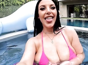 ANGELA WHITE - Busty Bikini Babe Fucked in the Pool by Pressure and...