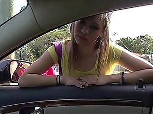 Hot teen hitch hikes and fucked outdoors