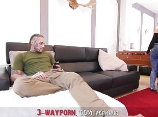 3-WayPorn - Two Step-Sisters share Big Dick in HardcoreThreesome