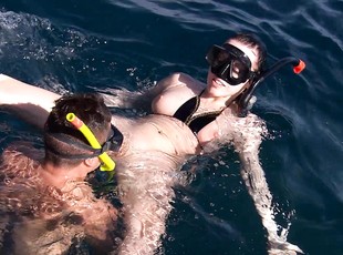 Amazing underwater scuba sex for dirty MILF Sabine Mallory