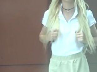 Petite Blonde Daughter Fucks Step Dad After Getting in Trouble at S...