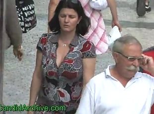 Hot Mature Woman With Huge Tits Walking