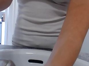 Step mom fucked by son in toilet