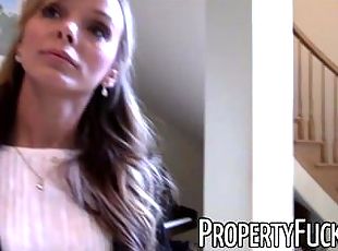 Real estate agent with tight petite body fucks pervert client with ...
