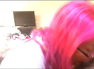 Pink Haired Girlfriend cum on tits!