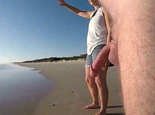 strand, påklædt-sex