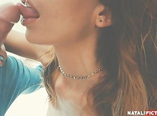 Blowjob, Mouthfuck Deepthroat and Close Up Cum in Mouth - Natali Fi...