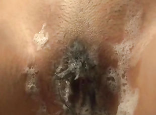 Mayu Kawai deals toy cock in her shaved pussy