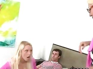 Pretty teen shares bfs cock to stepmom