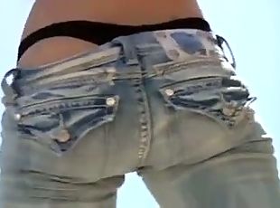 Tight Jeans Taked Him Deep