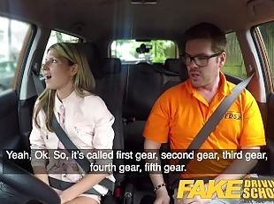 Fake Driving School Hot and lonely blonde Russian fucked to orgasm ...