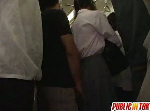 Kinky asian stroking cocks in public